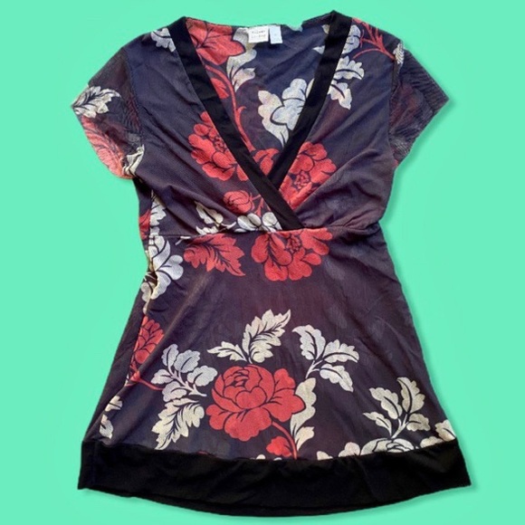 mesh overlay blouse - Picture 2 of 2